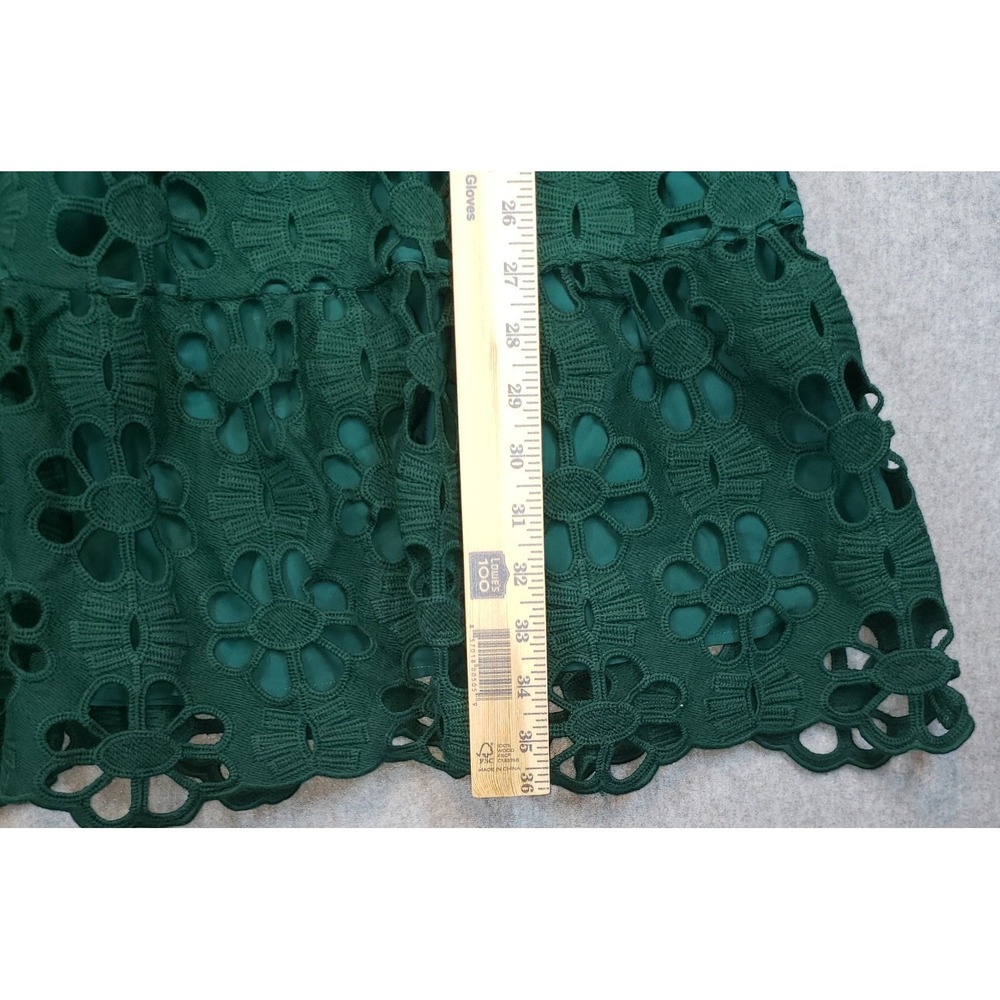 TUCKERNUCK Green Lace Palmerston Dress Size M Eyelet Ruffle Collar NWT - Picture 7 of 16